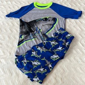 Boys pajamas short and short sleeve shirt set size medium (8)